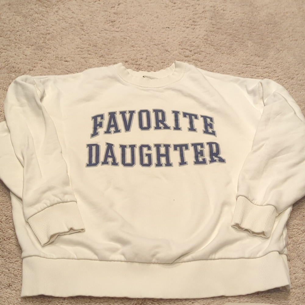 Favorite Daughter Collegiate Sweatshirt White Womens Size Small